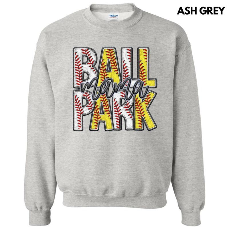 Ball Park Mama Faux Embroidery T-Shirts, Hoodie, Sweatshirt