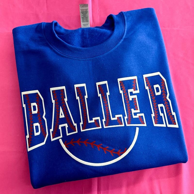 Baller Puff Print Gildan Sweatshirt Shirt Hoodie | PrintMintTees.com