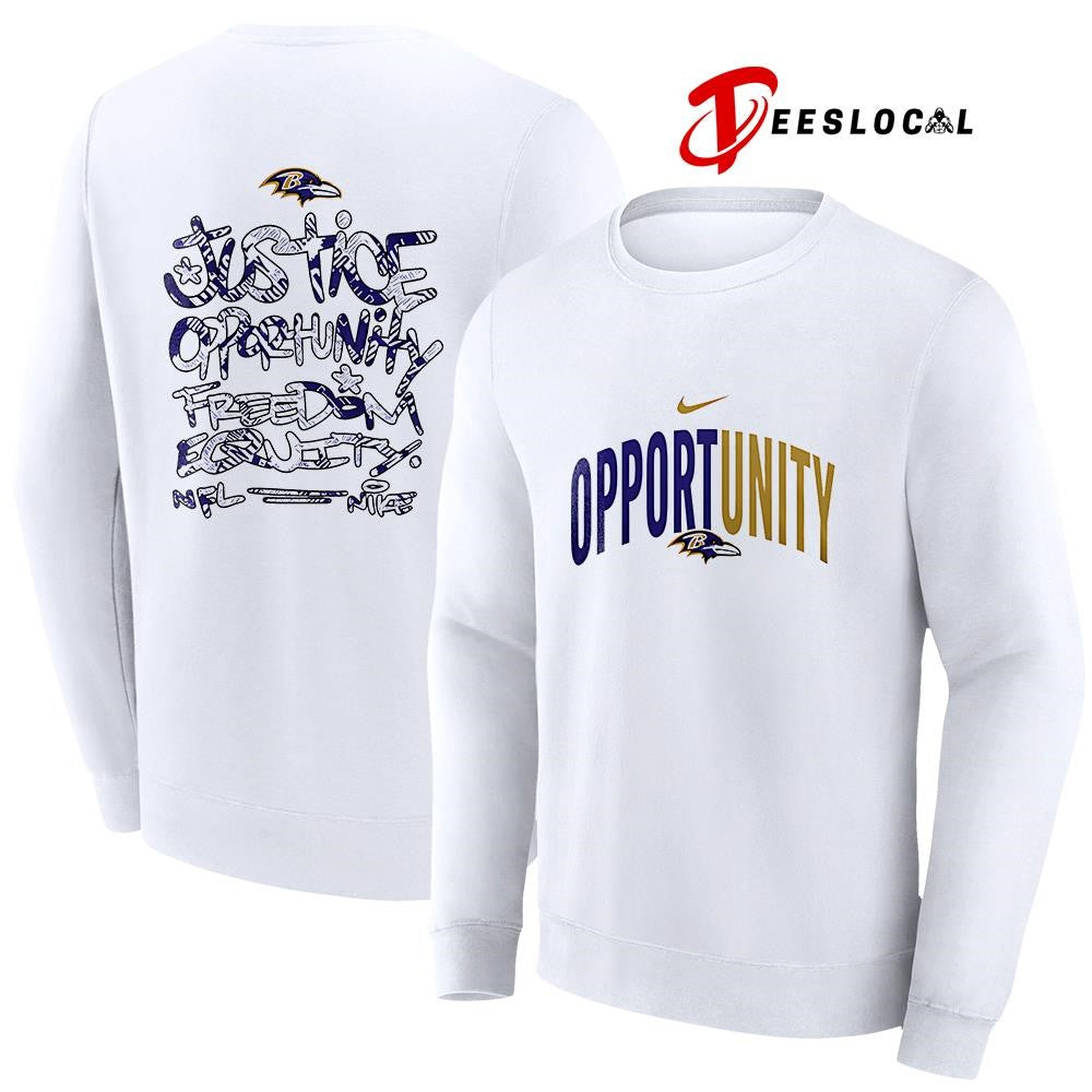 Baltimore Ravens justice opportunity freedom equity shirt
