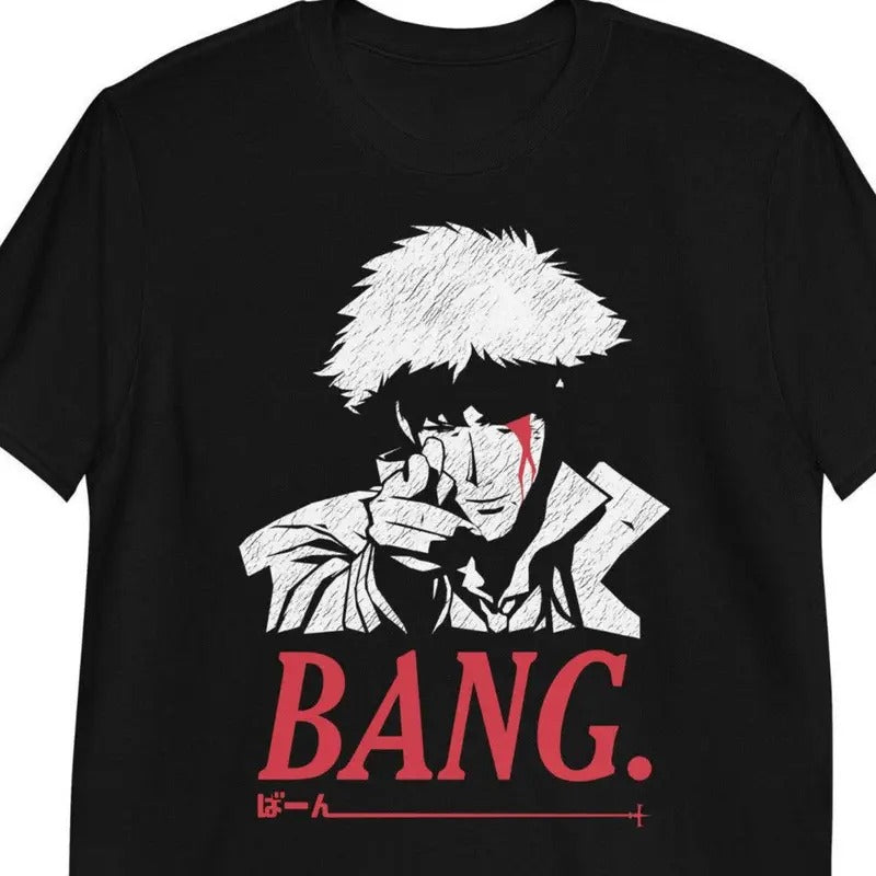 Bang Space Cowboy - Cowboy Bebop Anime Inspired T-Shirt by Rev-Level, Vintage unisex anime Tshirt Hoodie Sweatshirt