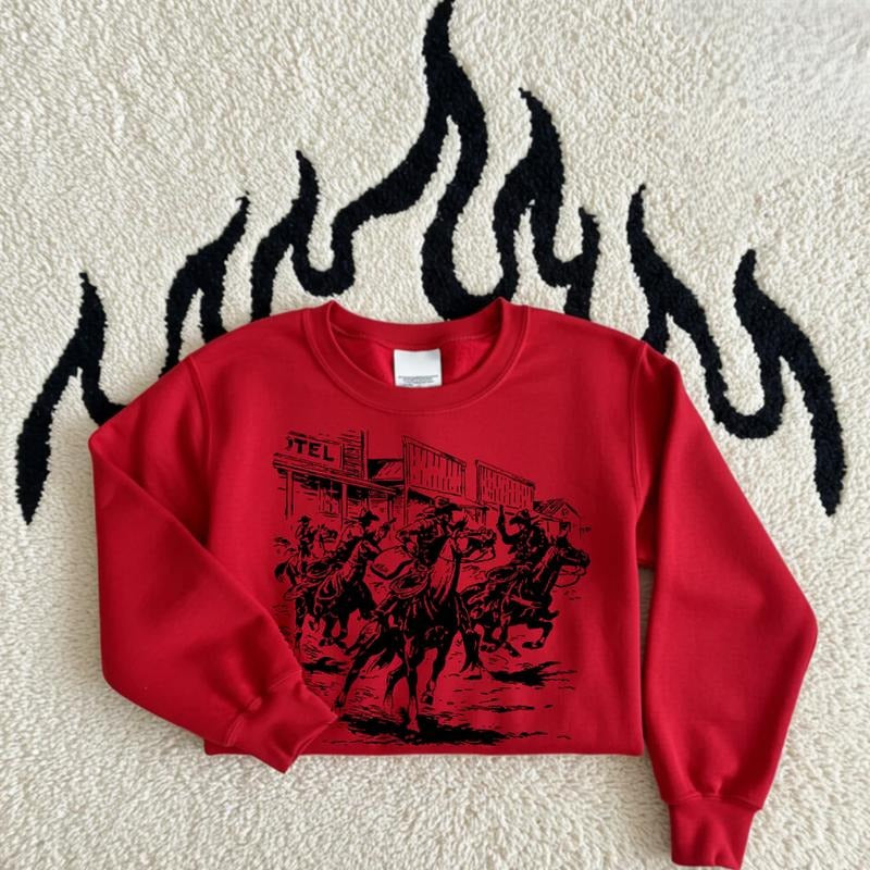 Bank Robbers Crewneck vintage sweatshirts, cowgirl outfits, western outfits women clothing, country western girl tops...