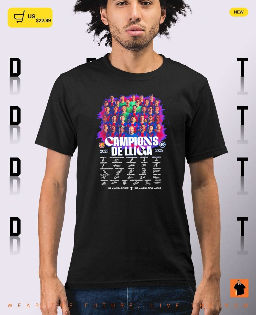 Barcelona FC Campions De Lliga 2025 2026 Una Manera De Ser signatures shirt