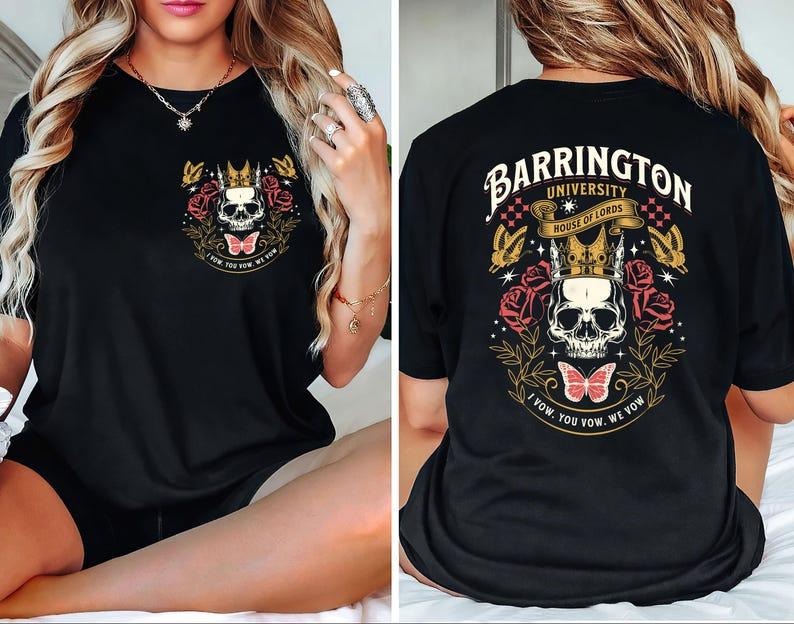 Barrington University The Ritual Shirt Dark Romance Reader Shirt, Smut Merch, Spicy Romance, Book Lover Gift, Ryat Archer...