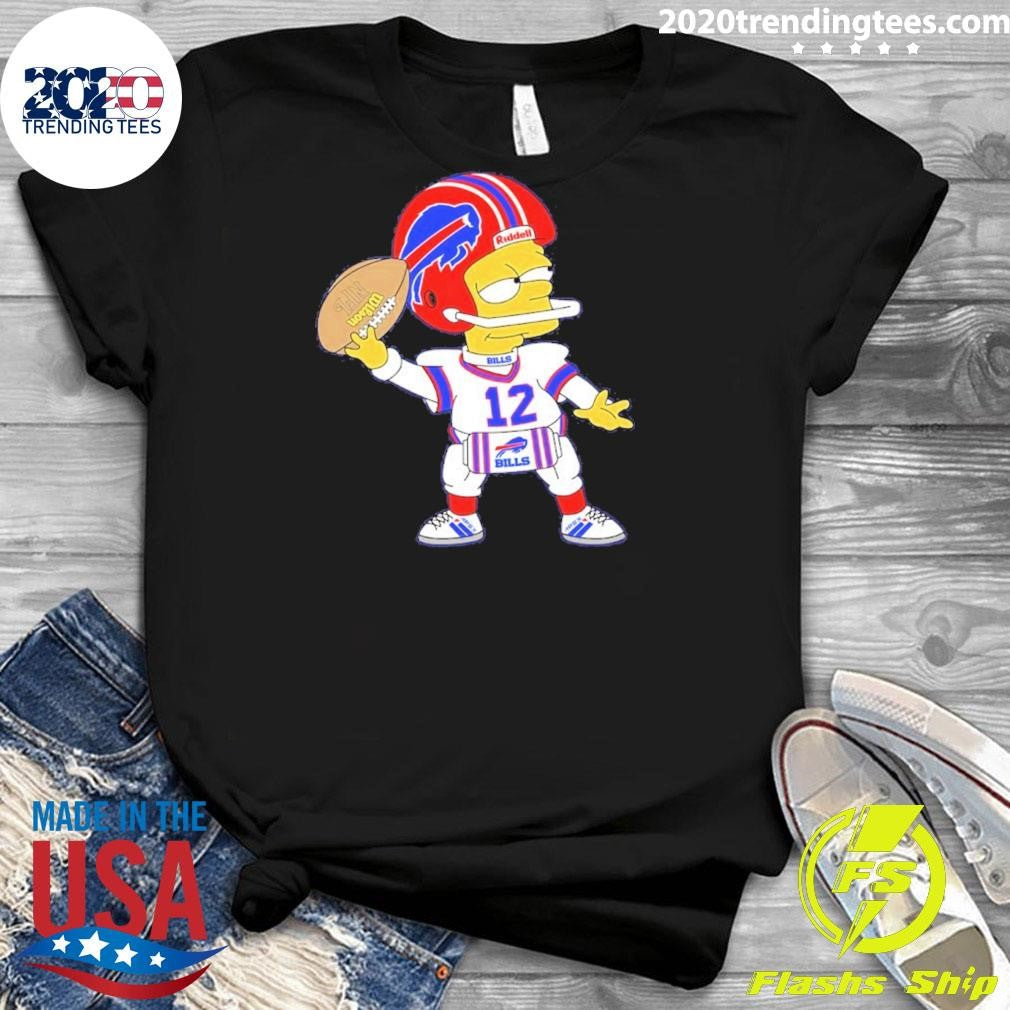 Bart Simpson X Jim Kelly Buffalo Bills Shirt
