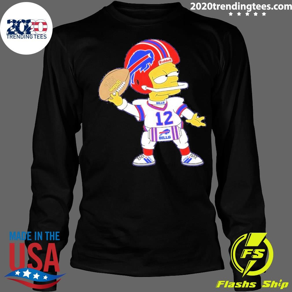 Bart Simpson X Jim Kelly Buffalo Bills Shirt