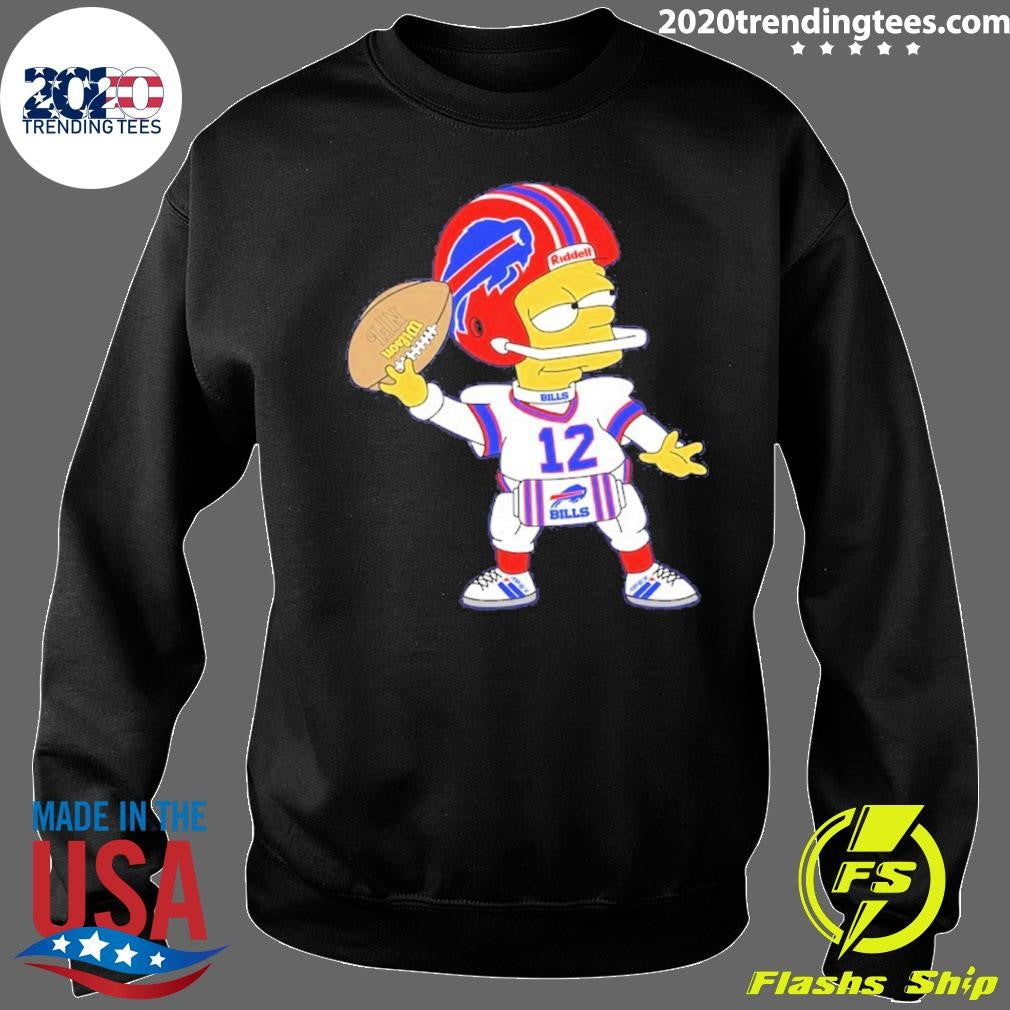 Bart Simpson X Jim Kelly Buffalo Bills Shirt