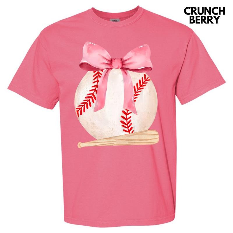 Baseball & Bat Coquette Comfort Colors T-Shirt Hoodie Sweatshirt | PrintMintTees.com