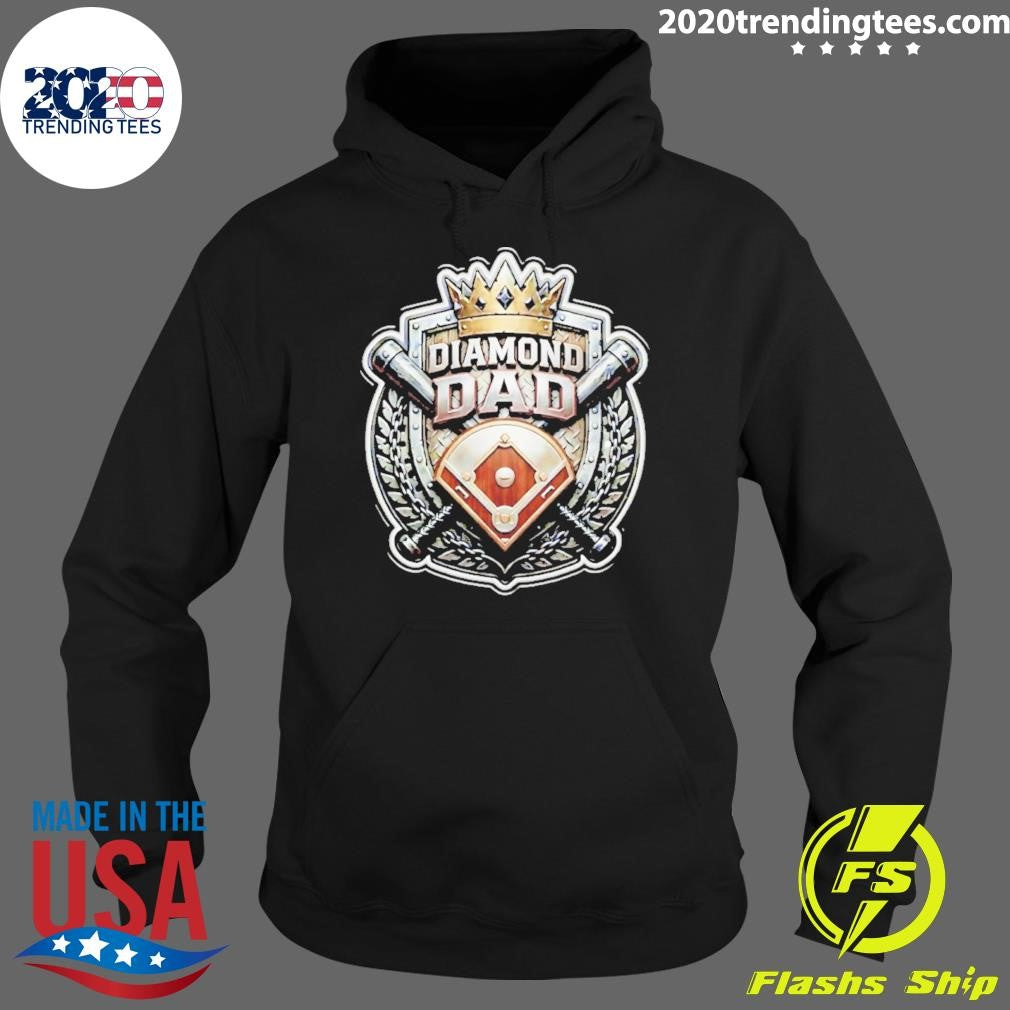 Baseball Diamond Dad Defender Crossed Bats Shirt