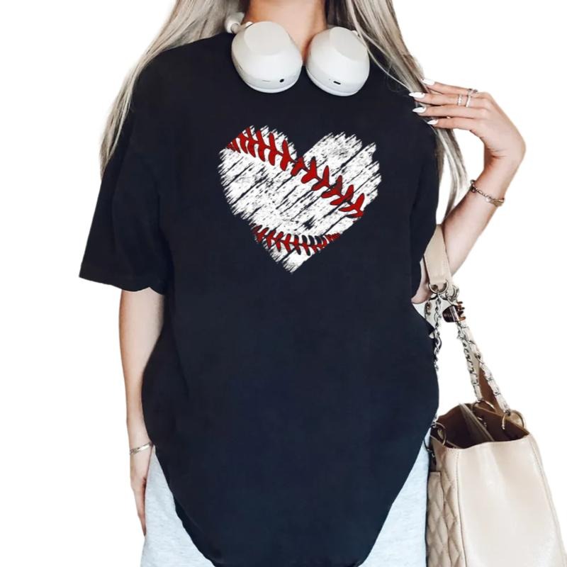 Baseball Distress Heart Shirt, Baseball Tee, Baseball Mom Gift, Baseball Heart T Shirt, Sports Mom Shirt, Unisex Short...