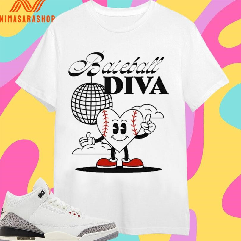 Baseball Diva Baby Heart Shirts