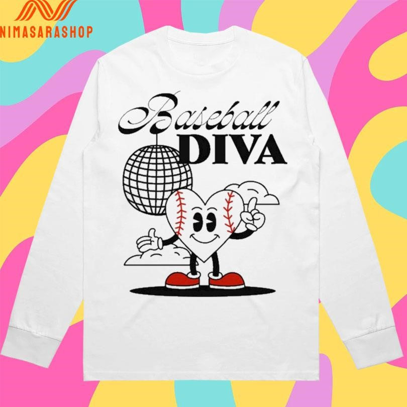 Baseball Diva Baby Heart Shirts
