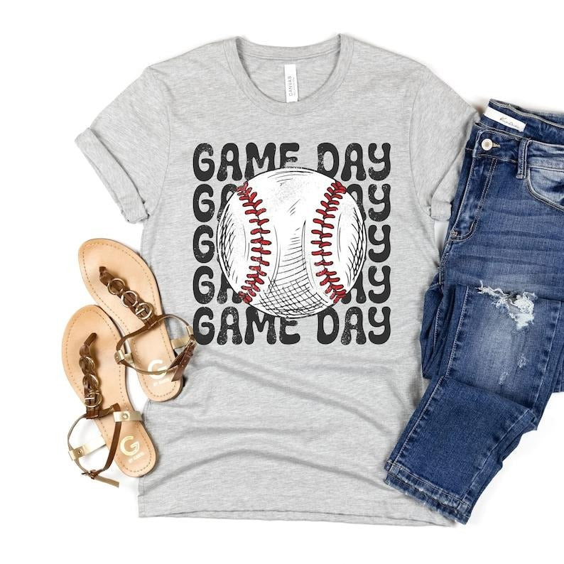 Baseball Game Day Shirt, Baseball Mama, Game Day Baseball Tshirt Hoodie Sweatshirt | PrintMintTees.com