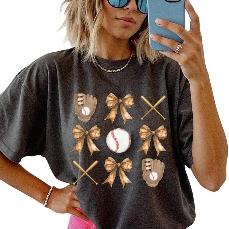 Baseball Glove Doodles Shirt ~ Unisex Apparel Relaxed Fit Printed In The USA Clothing Womenswear Casual Comfort Cotton...