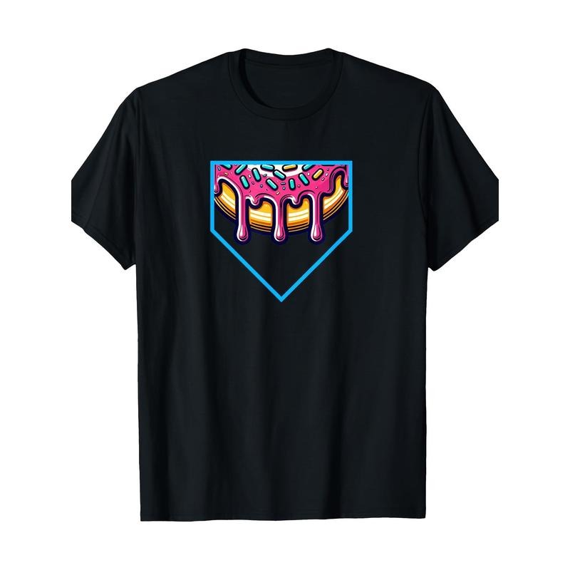 Baseball Home Plate Drip Shirt Ice Cream Softball& Baseball T-Shirt, Men's T-shirt, 220g made in usastyle{n002}2 Hoodie...