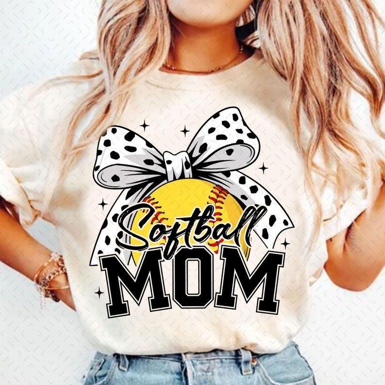 Baseball Mama Shirt, Polka Dot Bow sweatshirt, Game Day Mama Shirt, Proud T-Shirt Hoodie | PrintMintTees.com