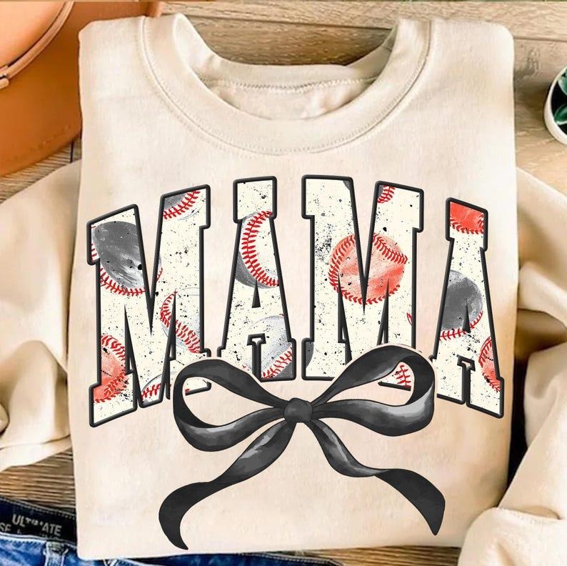 Baseball Mama Sweatshirt Vintage Baseball Mom Distressed Grunge Baseball Baseball Mama Game Day Shirt Hoodie
