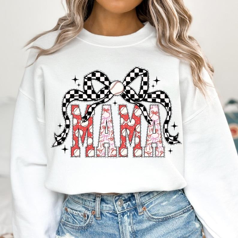 Baseball Mama , Baseball Coquette , Game Day , Baseball Bow , Checkered Baseball Mom , Mama Varsity , Retro Baseball...