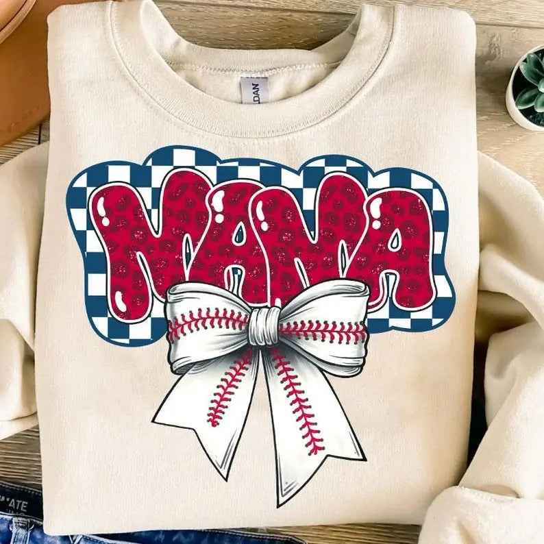 Baseball Mama t-shirt,sweatshirt,hoodie, Game Day tshirt, Glitter sweatshirt, Team Spirit, Game Day, Baseball Bow,...