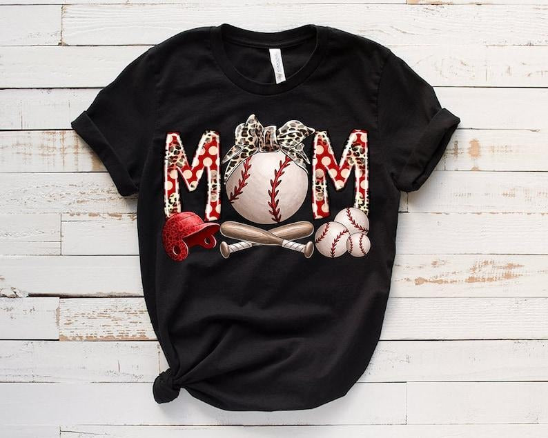 Baseball Mom Tshirt, Mama Tee, Trendy Summer Baseball Shirt Womenswear Hoodie Sweatshirt | PrintMintTees.com