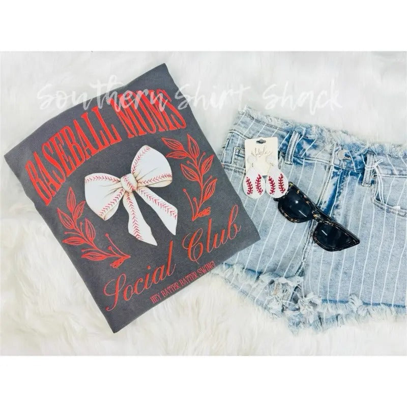 Baseball Moms Social Club T shirt  | Baseball Season | Baseball Mama | Pepper comfort colors T shirt top Hoodie Sweatshirt