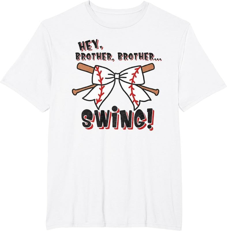 Baseball Sister Hey Brother Brother Swing T-Shirt Casual Menswear Casual Menswear Hoodie, Sweatshirt | PrintMintTees.com