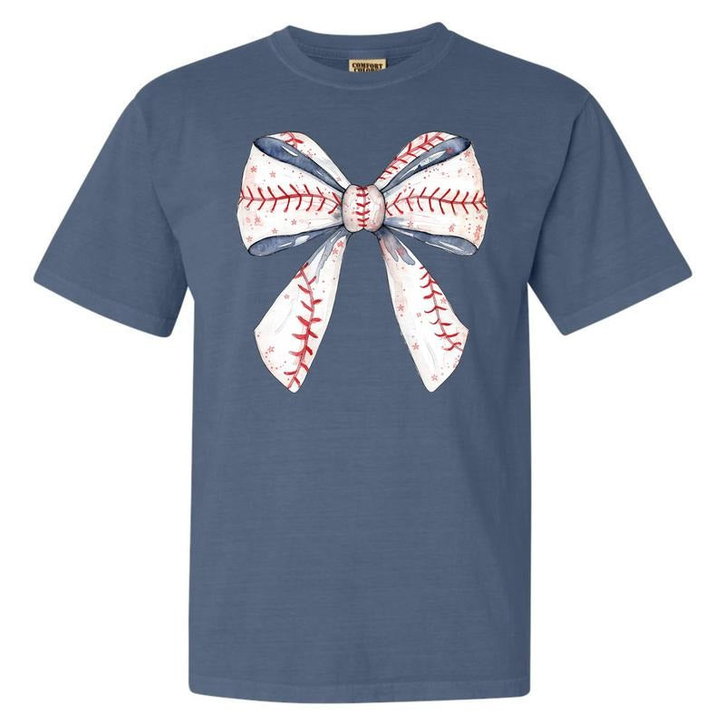 Baseball Sketched Bow Comfort Colors T-Shirt 'NLB' Hoodie Sweatshirt | PrintMintTees.com