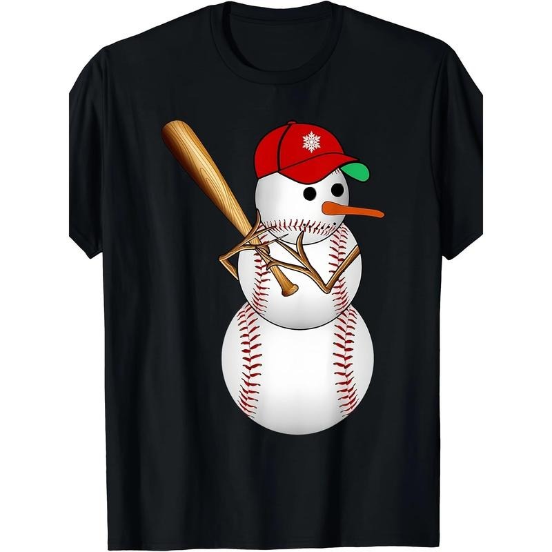 Baseball Snowman Balls Snow Christmas Xmas Gifts Men Leisure And Comfort T-Shirt made in usa Hoodie Sweatshirt
