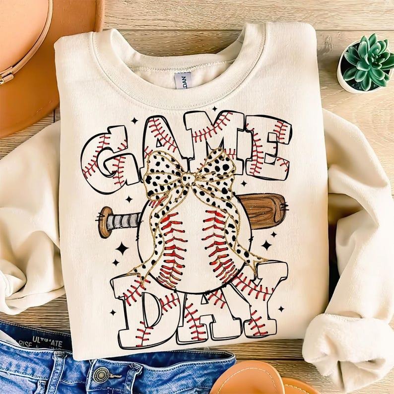 Baseball Sweatshirt Game Day Softball Coquette Bow Baseball Mama Brushstroke Baseball Mom Shirt Hoodie | PrintMintTees.com