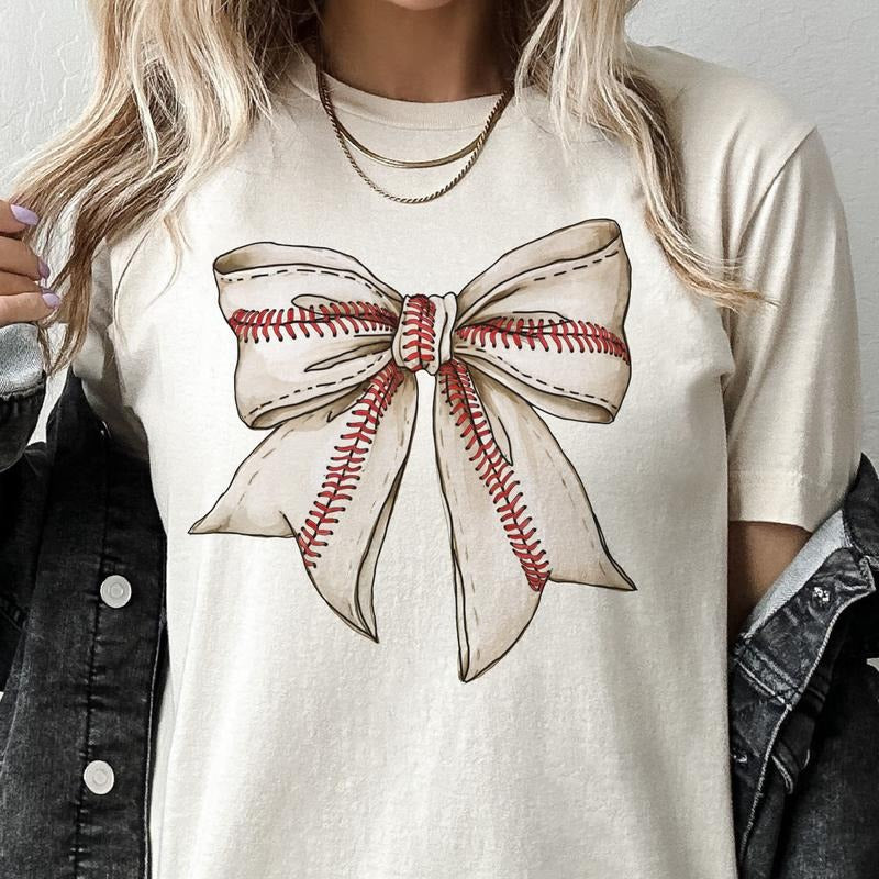 Baseball Baseball Bow Coquette Baseball Game Day Baseball Girly Baseball Bow Top Baseball Sports Womans Baseball Girly Bow Shirt Hoodie Sweatshirt