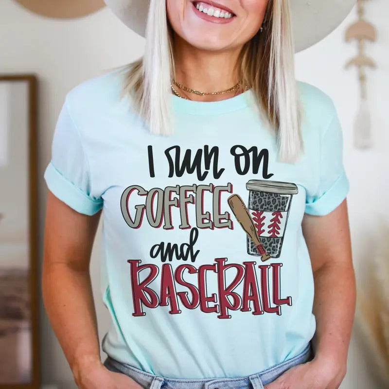 Baseball I Run Coffee Baseball Coffee Baseball Coffee Mom Baseball Coffee Mom Sports Game Day Sports Sports Game Day Casual Fit Shirt Hoodie Sweatshirt