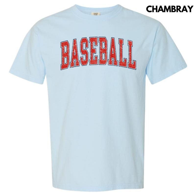 Baseball Varsity Letter Comfort Colors Shirt Hoodie Sweatshirt