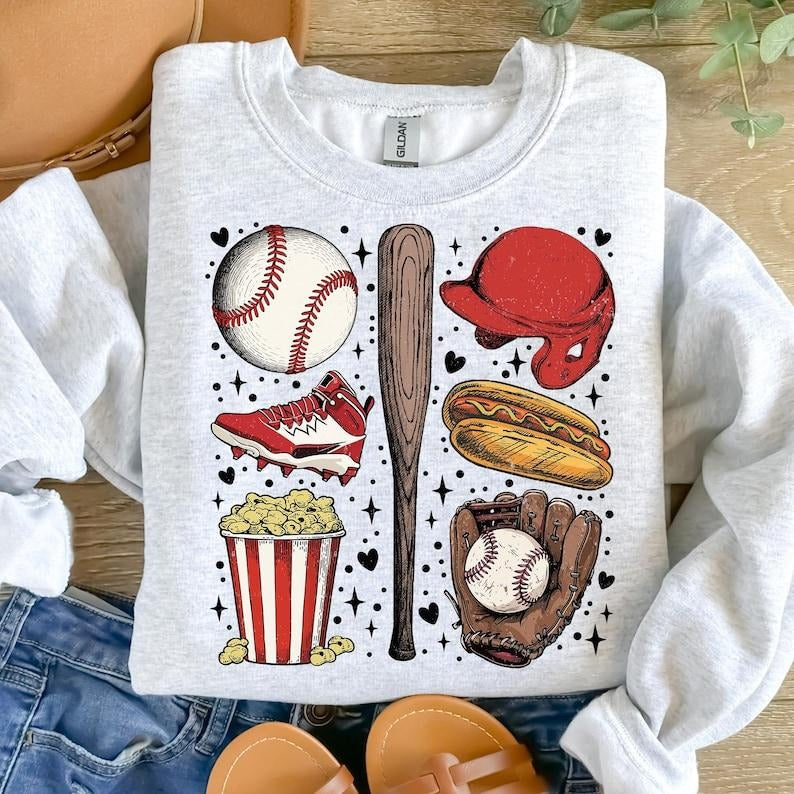 Baseball , Retro Baseball , Game Day , Vintage Baseball , Baseball Mama , Baseball Mom , Hey Batter Batter Sweatshirt...