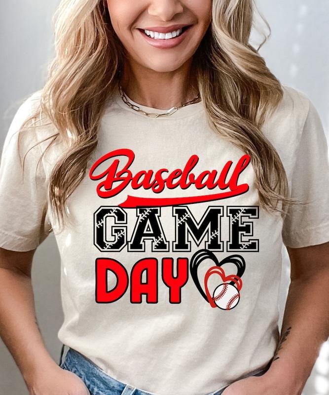 Baseball game day Tshirt, Sports parent shirt, Baseball mama shirt, Heart baseball t-shirt Hoodie Sweatshirt