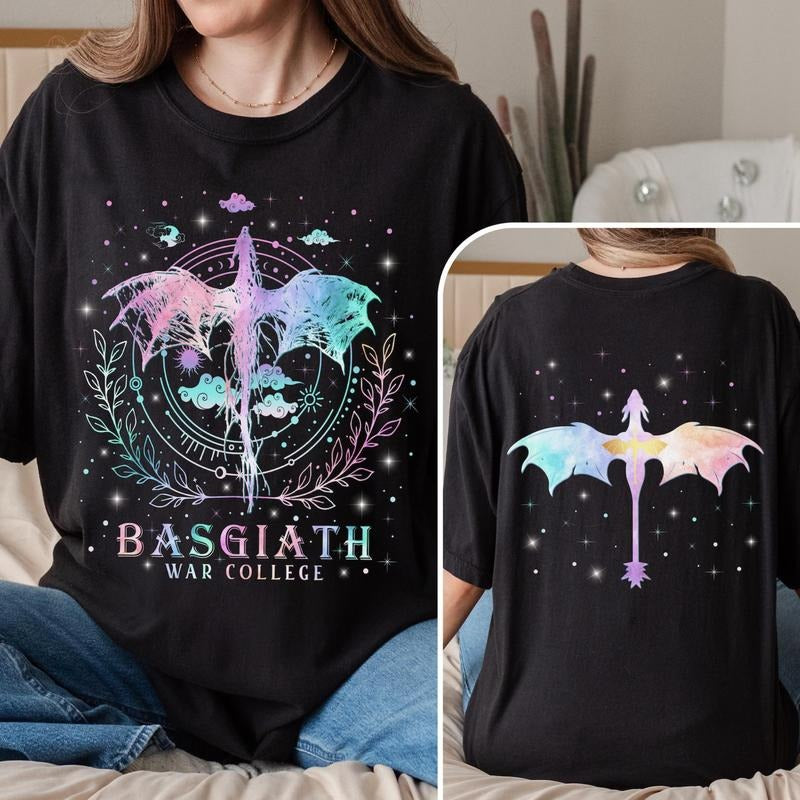 Basgiath War College Shirt, Dragon Rider Merch Shirt, Fourth Wing Shirt, Iron Flame T-Shirt, Rebecca Yarros Apparel, Book...
