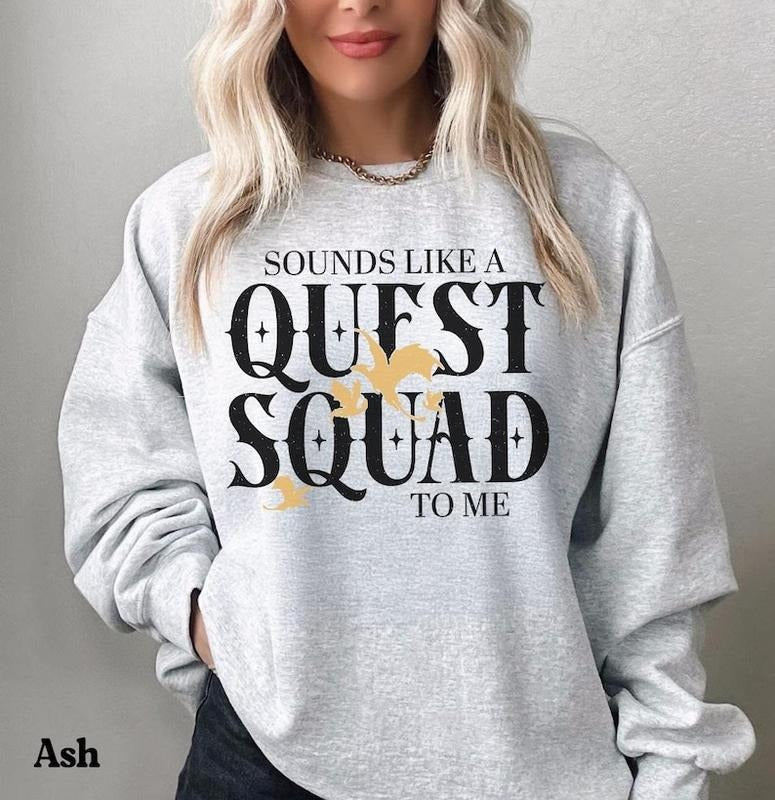Basgiath War College Sweater, Fourth Wing Quest Squad Crewneck, Ridoc Sweater, Dragon Rider, Rebecca Yarros, Fourth Wing,...