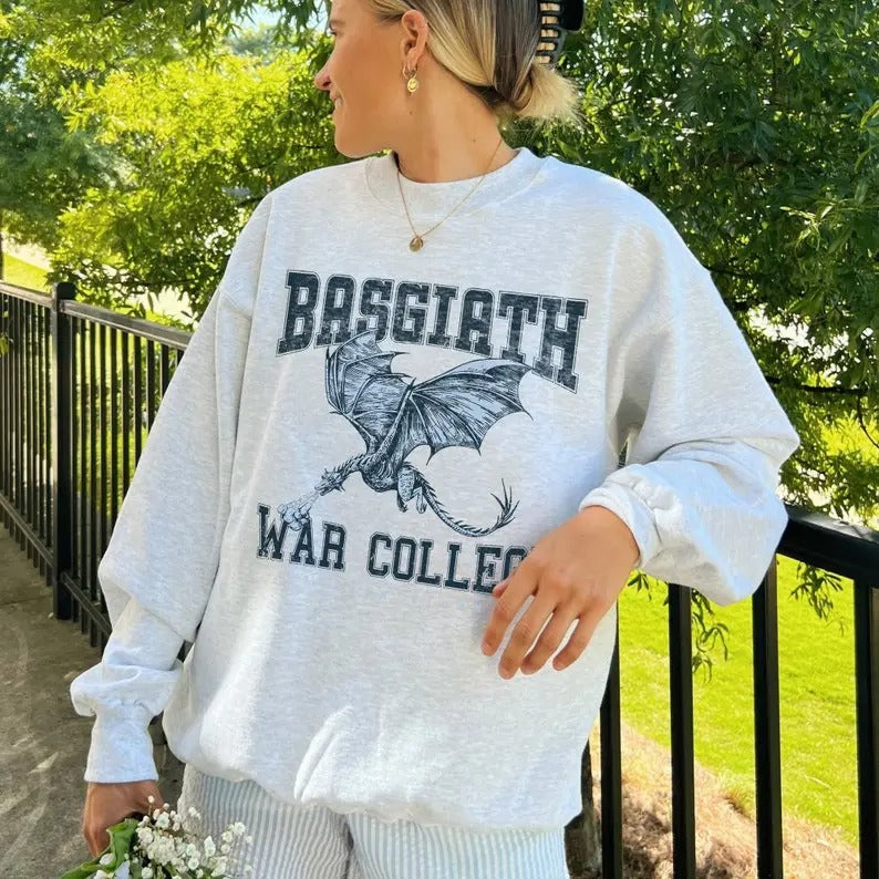 Basgiath War College Sweatshirt Fourth Wing Dragon Rider Violet Sorrengail Shirt Hoodie | PrintMintTees.com