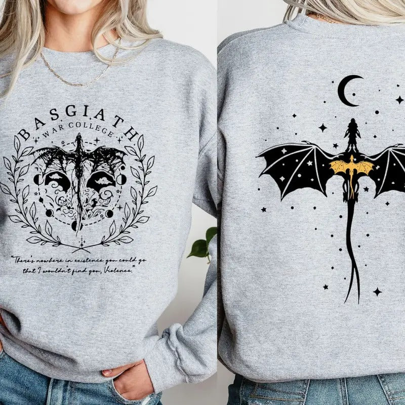 Basgiath War College Sweatshirt, Fourth Wing Fly Or Die T-Shirt, Violet Sorrengail Bookish Shirt, Fourth Wing Basgiath...