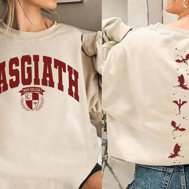 Basgiath War College Sweatshirt, Fourth Wing Sweater, Fourth Wing Xaden Shirt, Dragon Rider Tee Shirt, Rebecca Yarros...