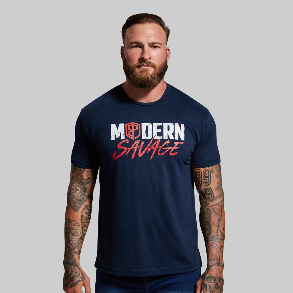 Modern Savage Tee (Navy)