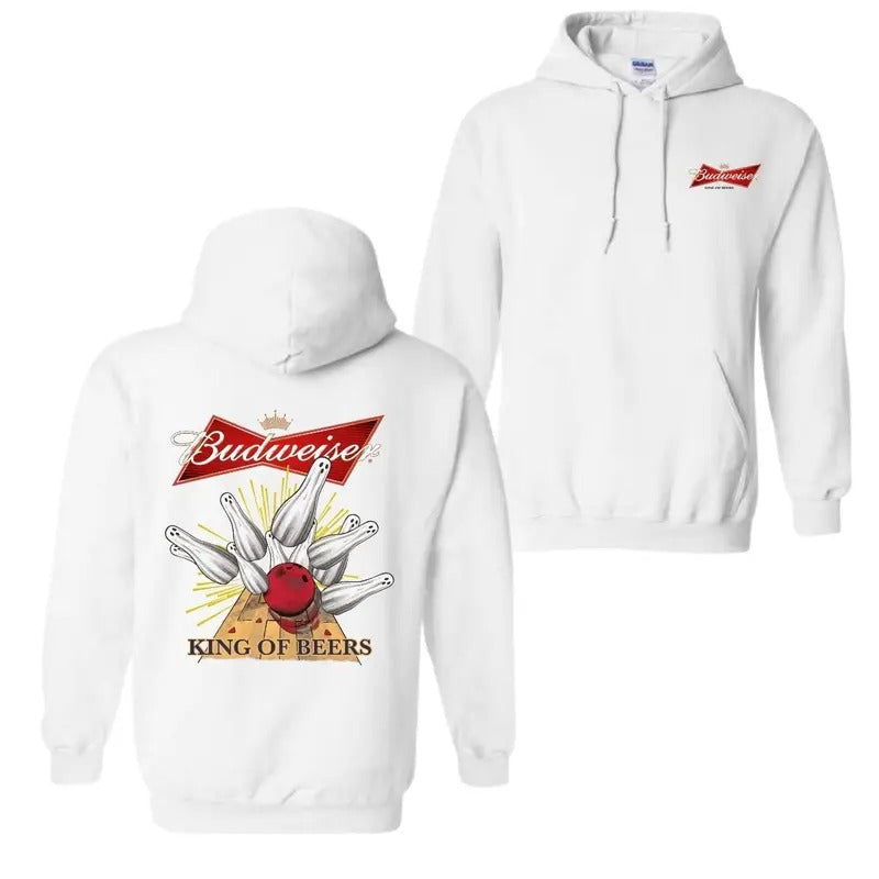 Bbudweiser King Of Beer Retro T Shirt, Hoodie 2 Sides Full Color Sweatshirt | PrintMintTees.com