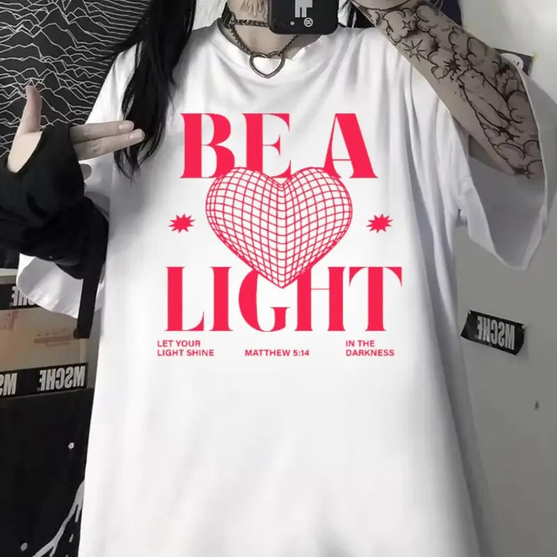 Be A Light Unisex Washed T-Shirt, Outdoors T-Shirt, Cotton Unisex T-Shirt Hoodie Sweatshirt | PrintMintTees.com
