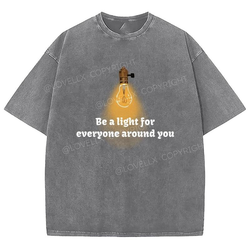 Be Light Unixes Washed Christian Jesus Vintage 90s Cotton Top Womenswear Bottom T-Shirts, Hoodie, Sweatshirt