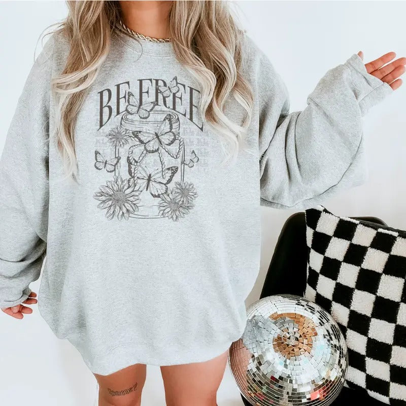 Be Free Sweatshirt, western clothing hoodies, western outfits women, western tops T-Shirts | PrintMintTees.com