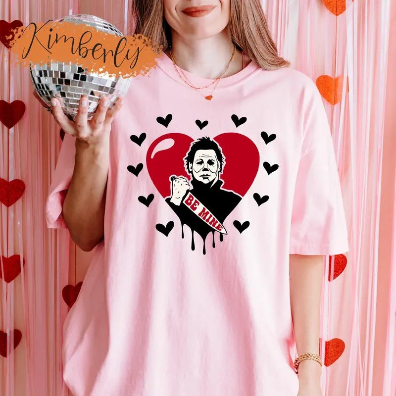 Be Mine Valentine Shirt Horror Valentine Sweatshirt Horror Myers Valentine Shirt Valentines Day Outfit Couple Shirt Gift...