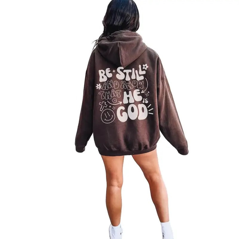 Be Still and Know hoodie Bible Verse Sweatshirt Christian Sweatshirt Christian Bible Verse Shirt Cotton Tops