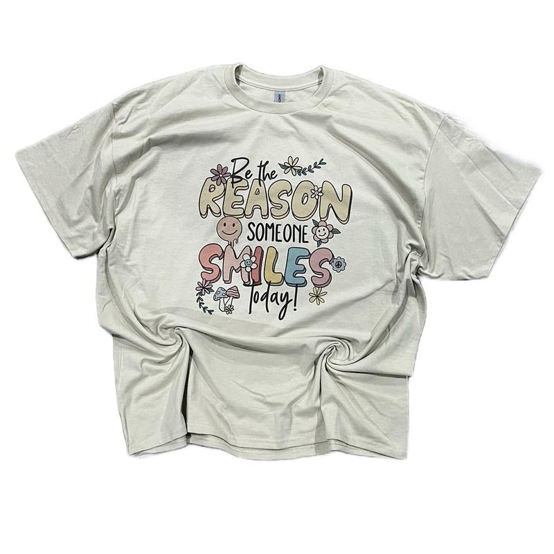 Be The Reason Some Smiles T-Shirt unisex fit Cotton Top Womenswear Lightweight Tshirt Hoodie, Sweatshirt | PrintMintTees.com