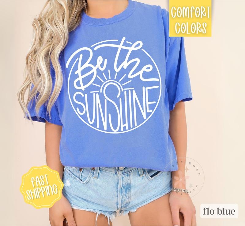 Be The Sunshine Shirt Comfort Colors, Summer Beach Tee, Swimsuit Cover Shirt Hoodie Sweatshirt | PrintMintTees.com