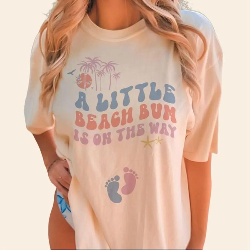 Beach Bum Is On The Way Shirt, Summer Pregnancy Announcement Tee, Maternity Baby Shower T-shirt, Cruise Vacation Baby...