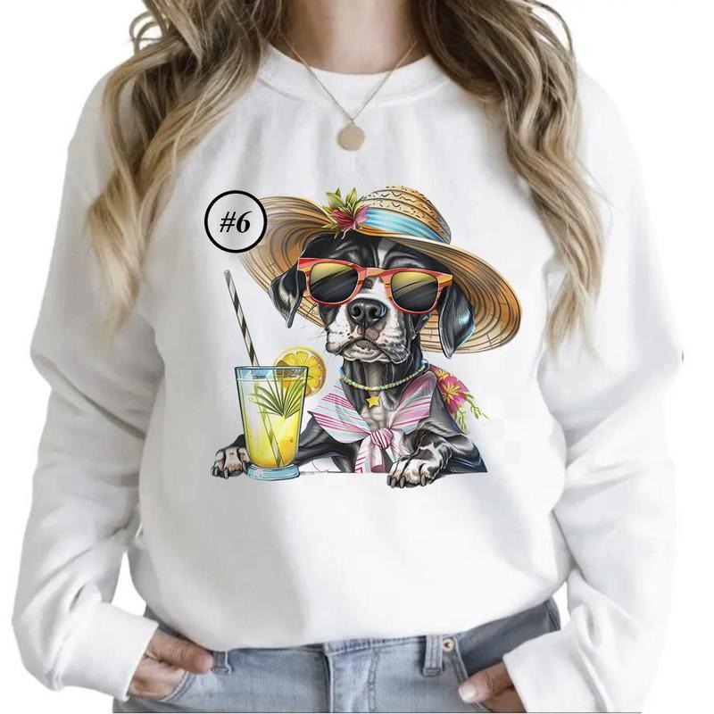 Beach Dogs Summer Funny Sweatshirts Sunny Day Hoodie Cocktail Summer T-shirt Hunting Season Unisex 1 | PrintMintTees.com