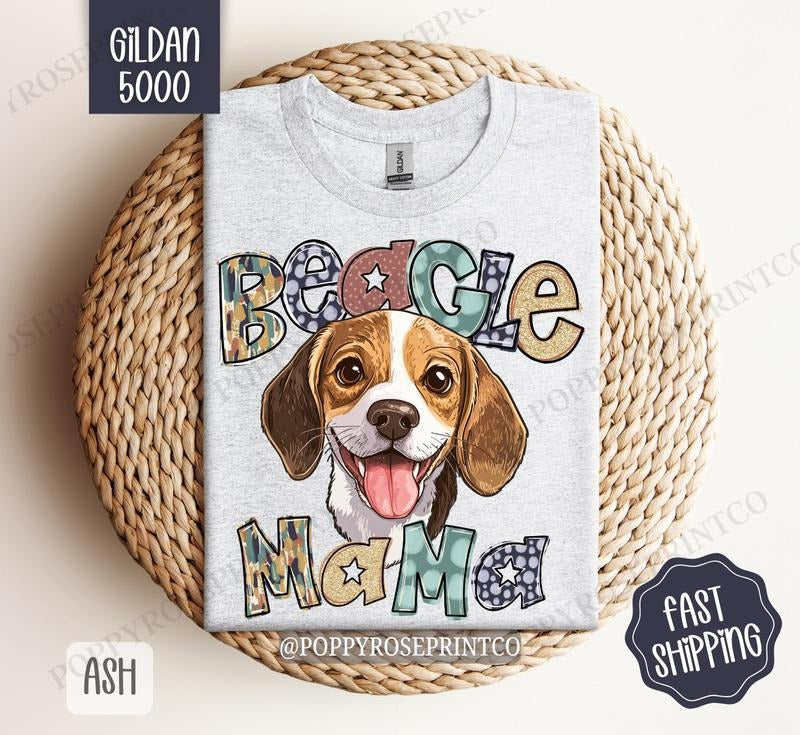 Beagle Mama Shirt Gildan, Dog Mom Women's Tee, Cute Mama Women's Tshirt Plus Sizes Hoodie, Sweatshirt | PrintMintTees.com